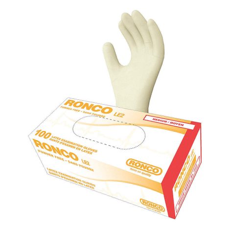 LE2 LATEX EXAMINATION GLOVES tan