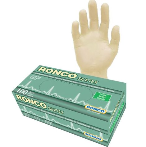 SILKTEX LATEX EXAMINATION GLOVES