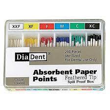 SPILL PROOF ABSORBENT PAPER POINTS